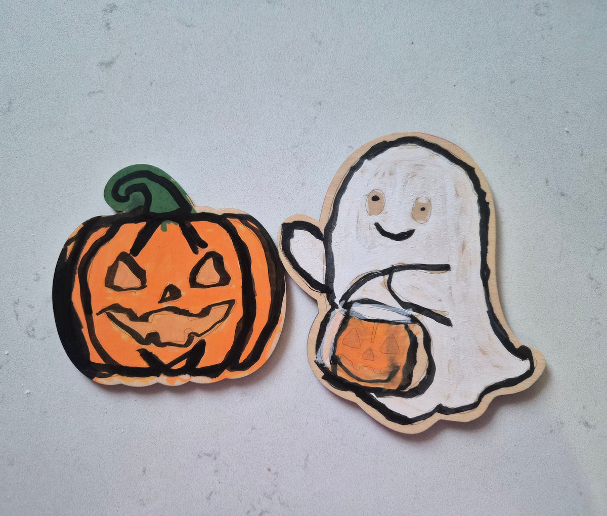 Halloween Wooden Paint Kit- 3 Piece Kids Craft Set