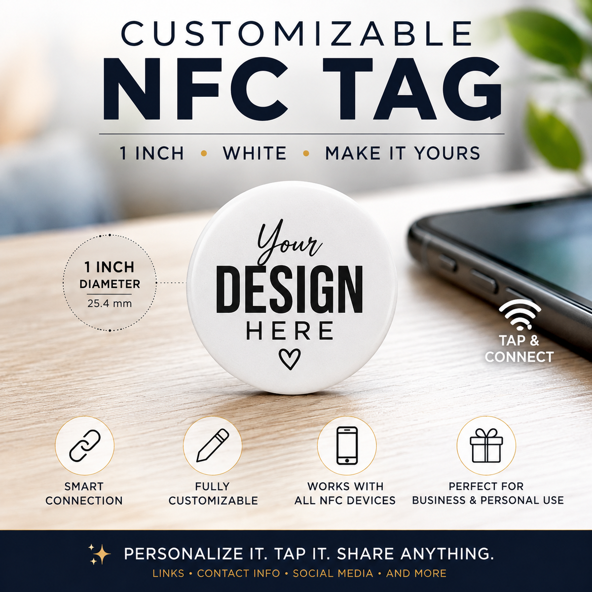 Customizable NFC tag